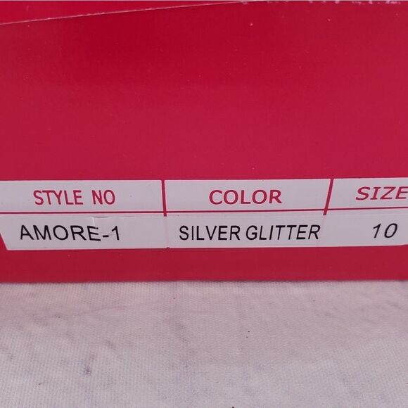 🩵NIB Dream Pairs Silver Glitter "Amore" Heels Size 10 - Picture 12 of 12
